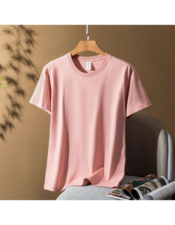 Thick short-sleeved t-shirt Men's and women's comb...