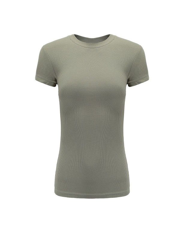 European and American t-shirt with short sleeves and large breasts for women in spring and summer 