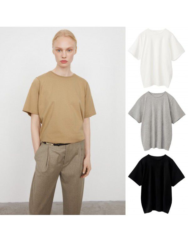 Spring and Summer Perforated Nordic Loose Solid T ...