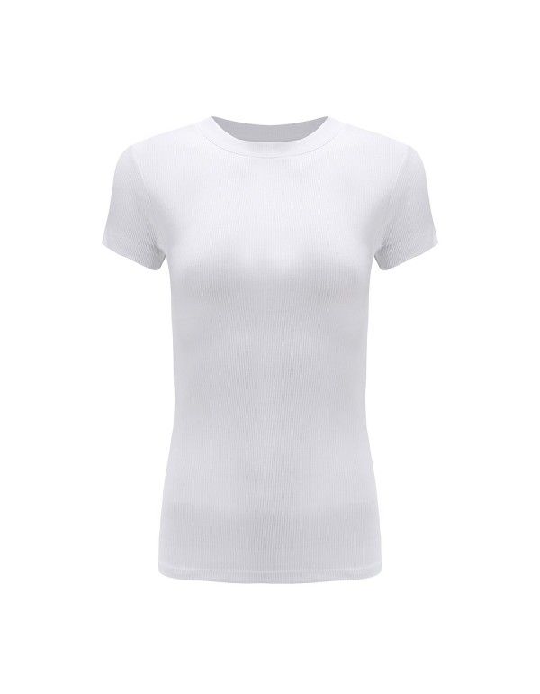 European and American t-shirt with short sleeves and large breasts for women in spring and summer 