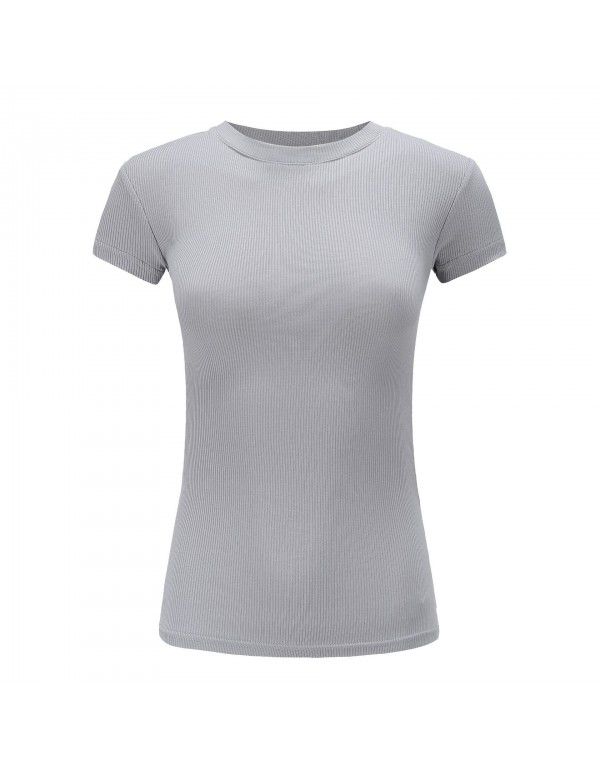 European and American t-shirt with short sleeves and large breasts for women in spring and summer 