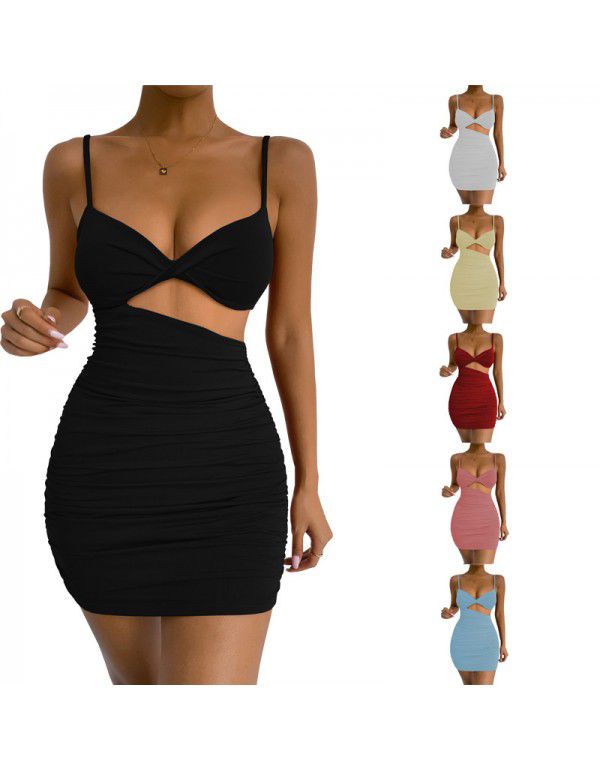 Open Waist Suspended Dress Sexy Foreign Trade Slim...