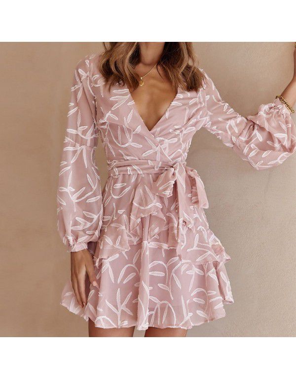 Fresh and Sweet Perspective Ruffled Bubble Sleeve Dress