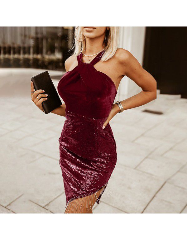 Shiying High Waist Wrapped Hip Dress Dress Autumn ...