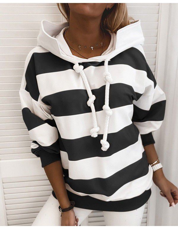 Hot Sale Autumn Thick Stripe Women's Thin Sweater Women's Top