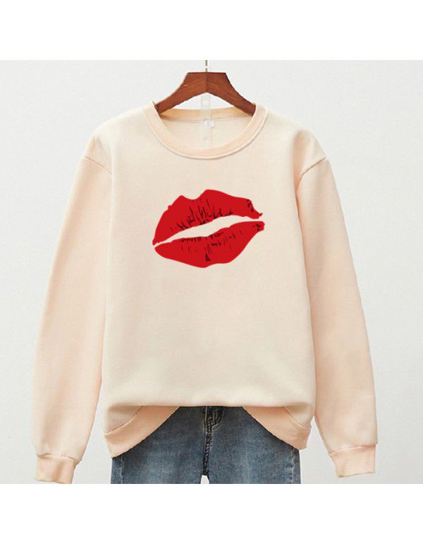 Fashion, loose, slim and simple sweater temperament, women's round neck, long sleeve top, autumn and winter 