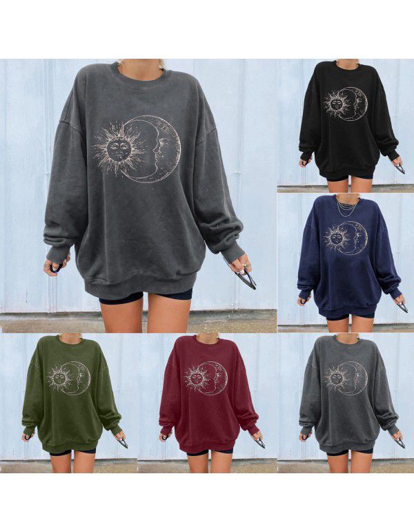 Personalized Printed Sweater Loose Large Fashion S...