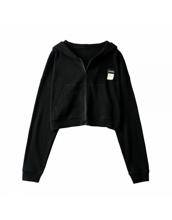 New Label Zipper Hoodie Comfortable Casual Style Fashion Slim Student Top Women's Fashion