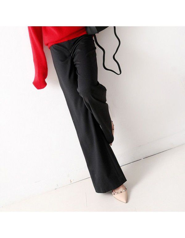 Autumn and Winter Thickened New French Office Women's Pants Professional Drop Straight Loose Casual Suit Pants