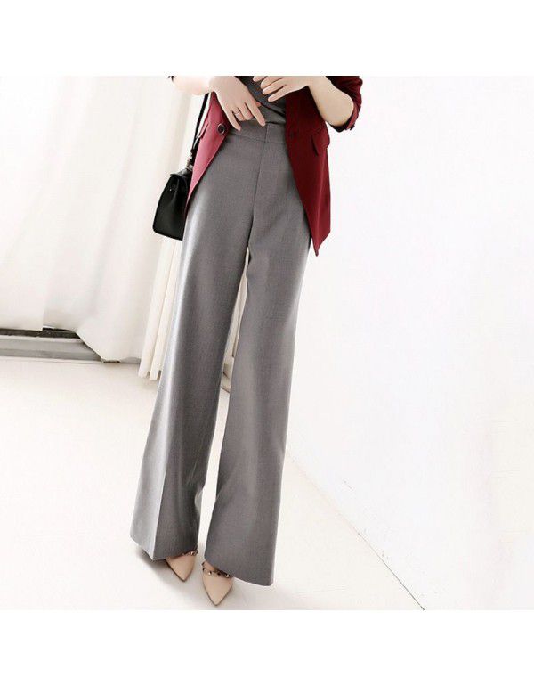 Autumn and Winter Thickened New French Office Women's Pants Professional Drop Straight Loose Casual Suit Pants