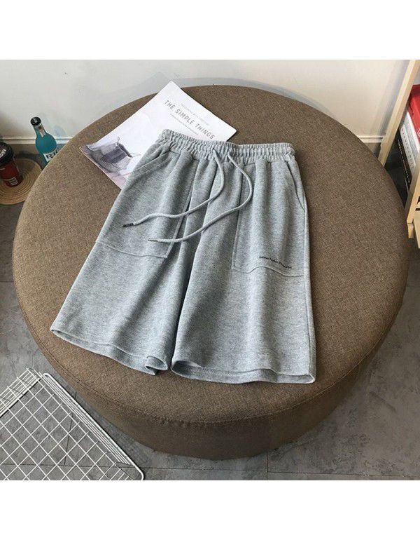 New Korean Cotton Women's Pants Versatile for Girls Thin Slim Large Quarter Pants