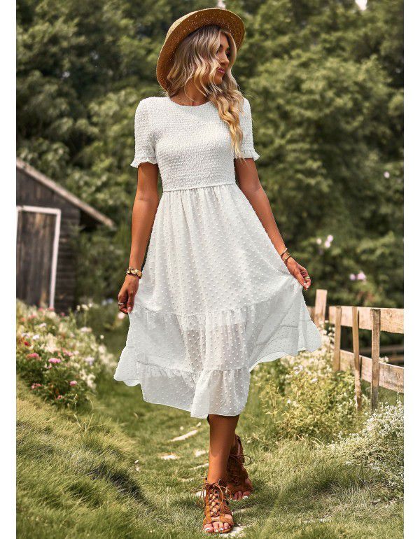 European and American Fashion Women's Dress Large Swing Dress Elegant Elegant Slim Fit Skirt