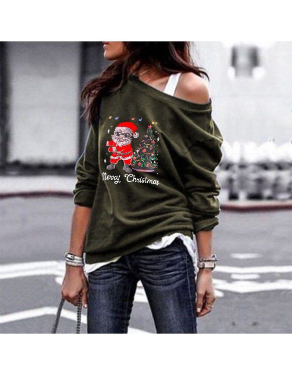 European and American casual sweater women's pullover long sleeve women's top