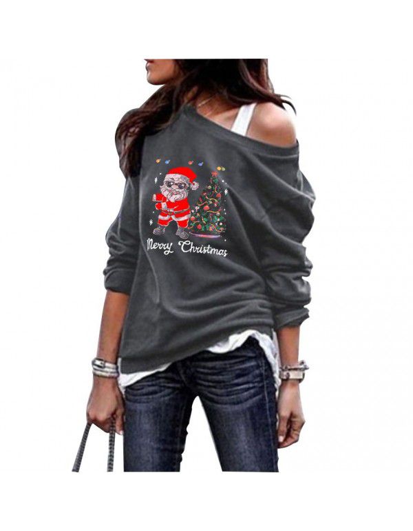 European and American casual sweater women's pullover long sleeve women's top