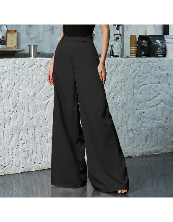 Women's High Waist Wide Leg Pants Loose Women's Cr...