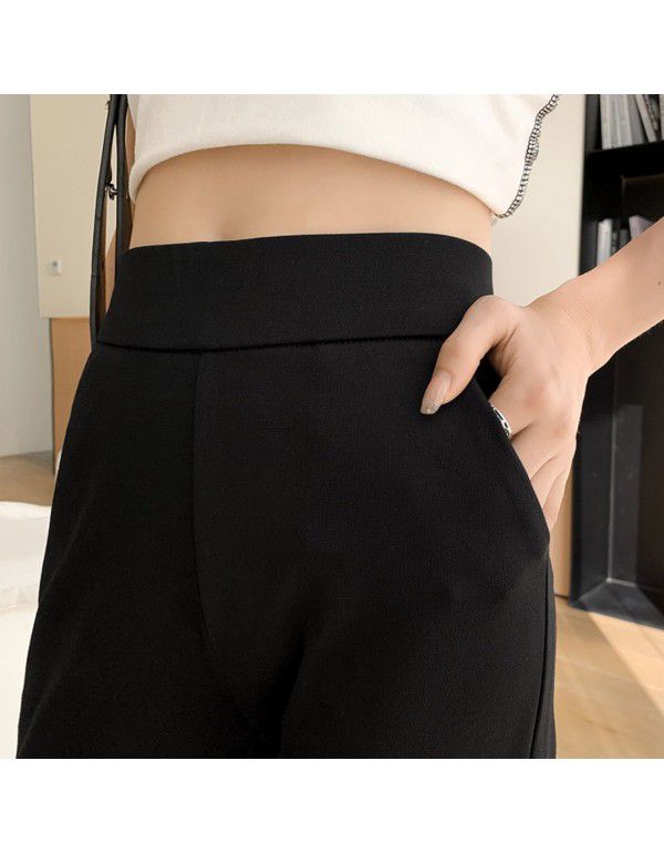 Spring Women's Brocade Cotton Soft Cool Micro Flare Long Mop Floor Flare Pants Casual Women's Pants