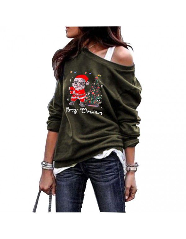 European and American casual sweater women's pullover long sleeve women's top