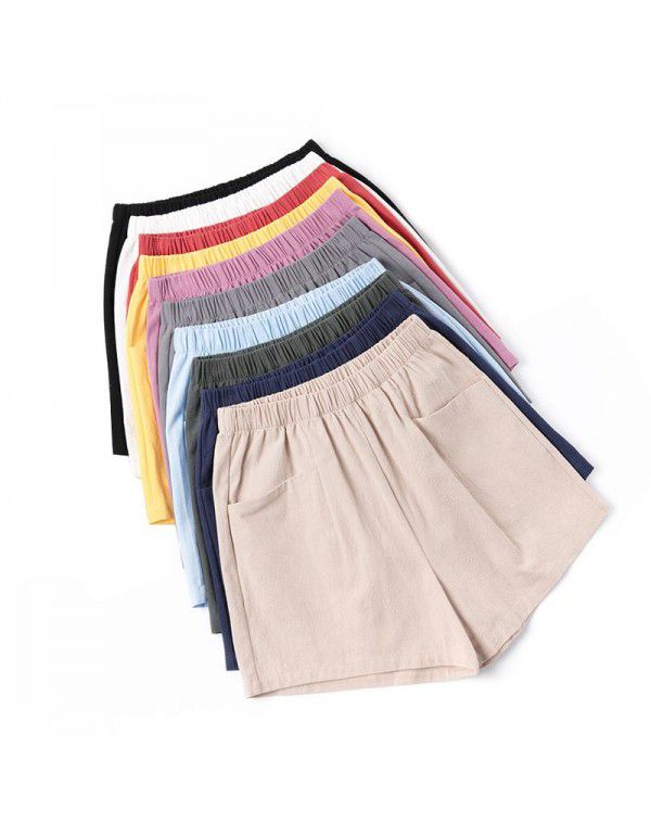 Summer New Thin Outwear High Waist A-line Wide Leg Slim Relaxed Women's Shorts