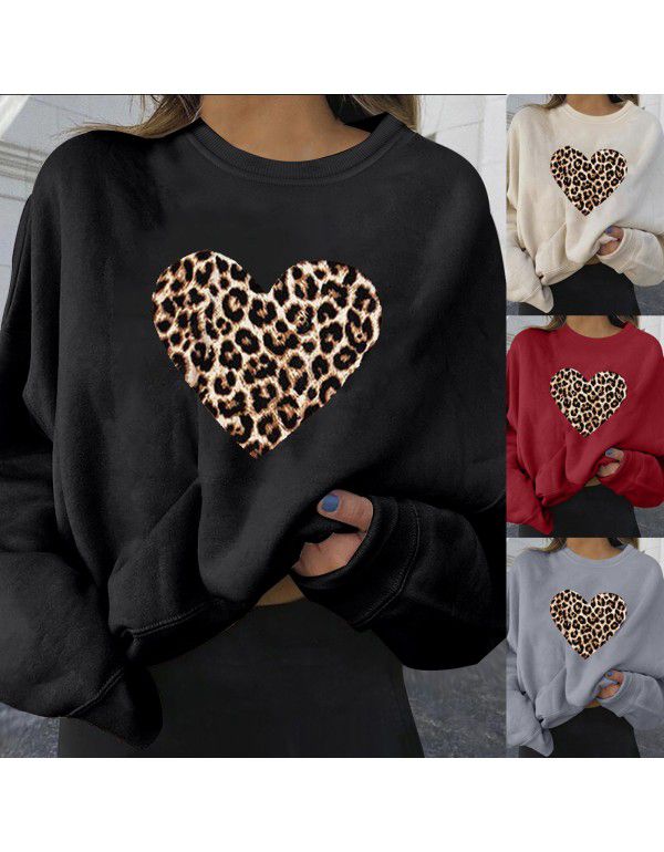 Loose round neck plush sweater Women's long-sleeve...