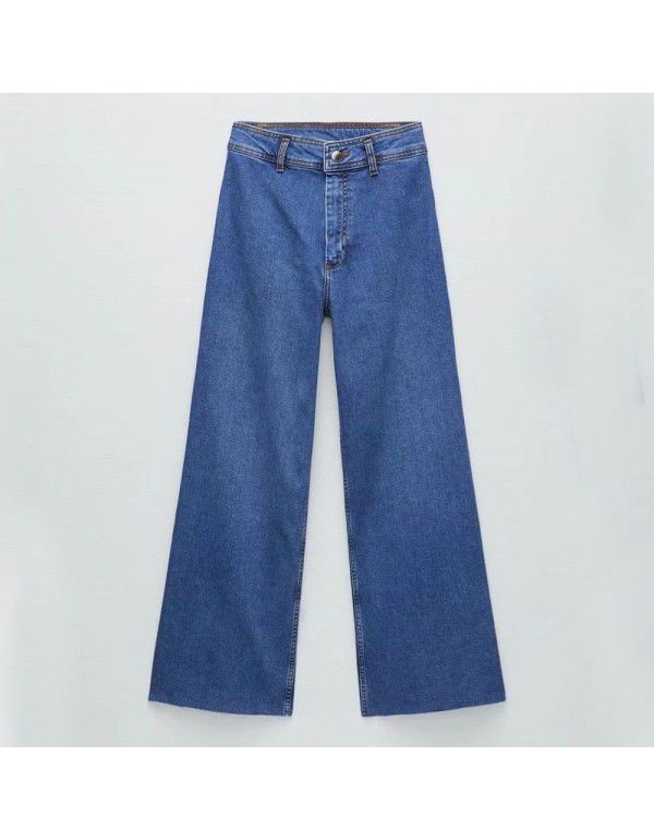 New Women's Straight Loose Fit Fashion Versatile Jeans