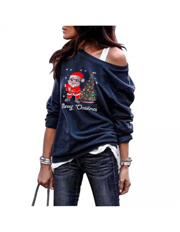 European and American casual sweater women's pullover long sleeve women's top