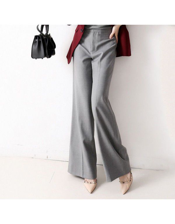 Autumn and Winter Thickened New French Office Women's Pants Professional Drop Straight Loose Casual Suit Pants