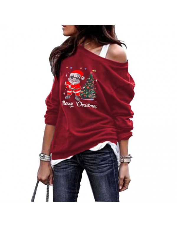 European and American casual sweater women's pullover long sleeve women's top