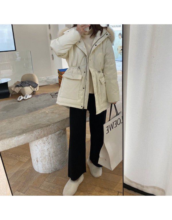 Cream White Knitted Wide Leg Pants Women's Winter Women's New Elastic Waist High Waist Drop Straight Leg Pants