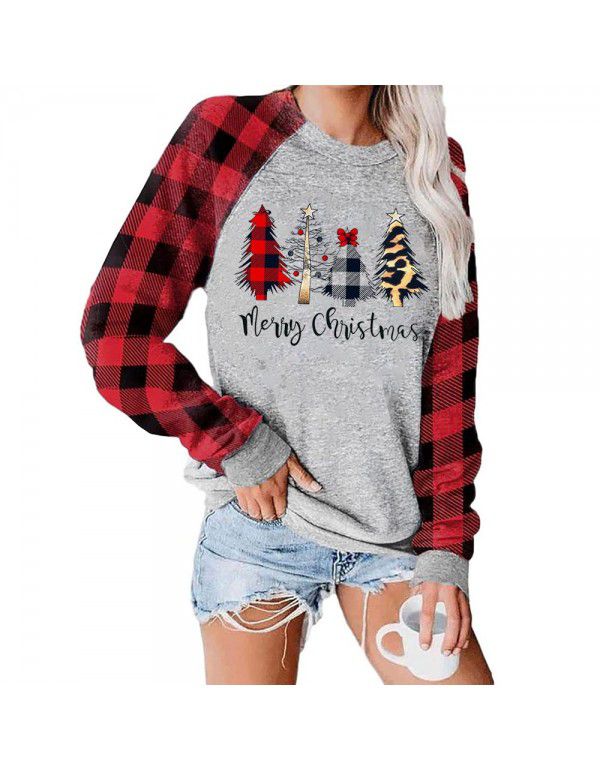 Carney Christmas Women's Sweater Christmas Tree Colored Long Sleeve Sweater 