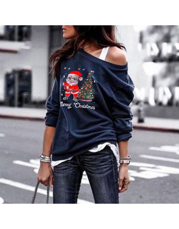 European and American casual sweater women's pullover long sleeve women's top