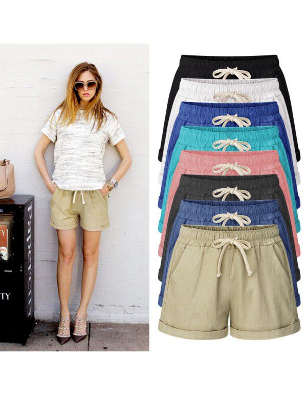 Cotton Shorts Women's Summer Thin Casual Harlan Pa...