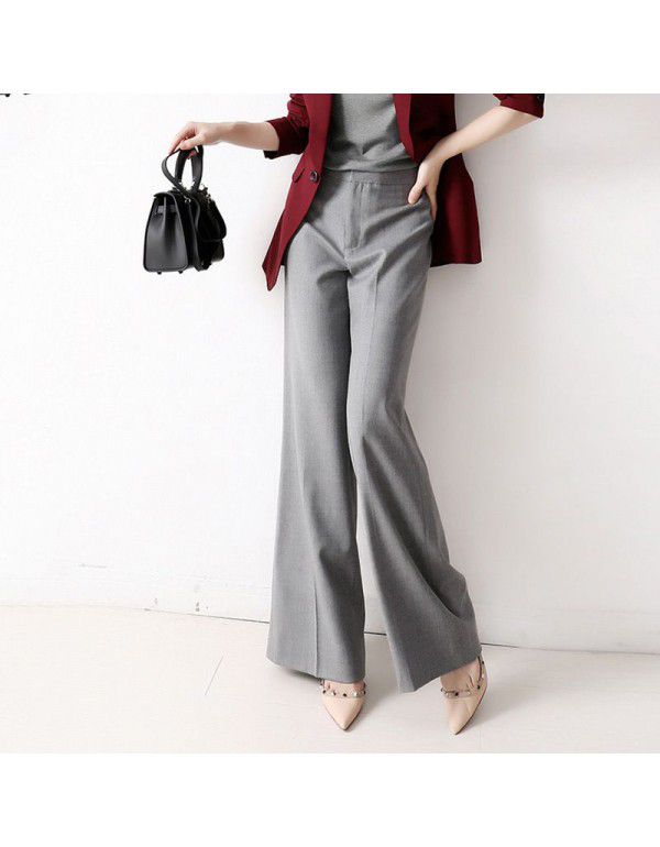 Autumn and Winter Thickened New French Office Women's Pants Professional Drop Straight Loose Casual Suit Pants