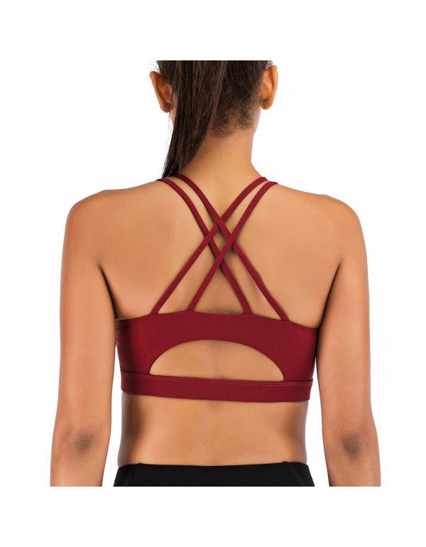 New popular yoga suit, sports quick drying suit, arched cut-out back, fitness bra, female