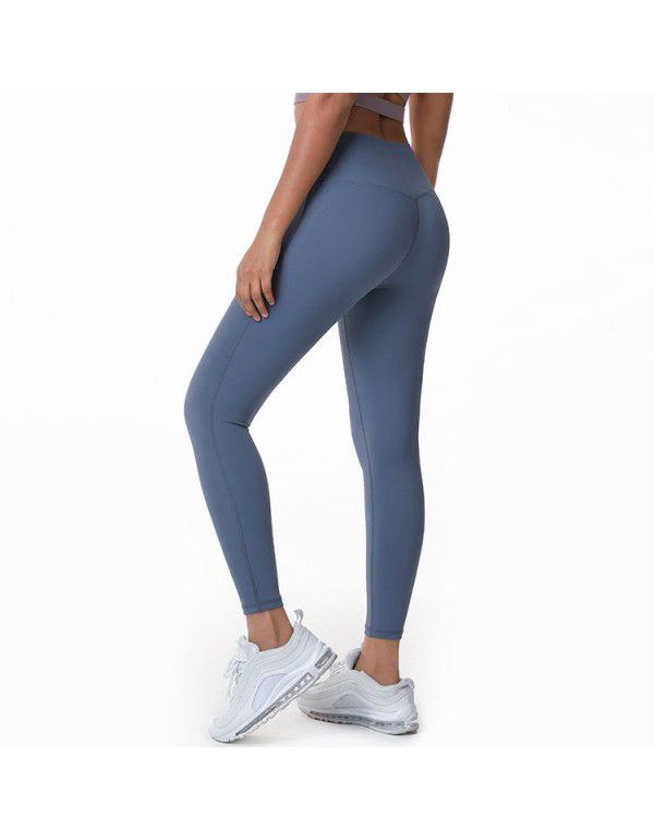 Same Yoga Pants Women's High Waist, Hip Lift, Nude Feel, No Embarrassment Thread Crop Pants 