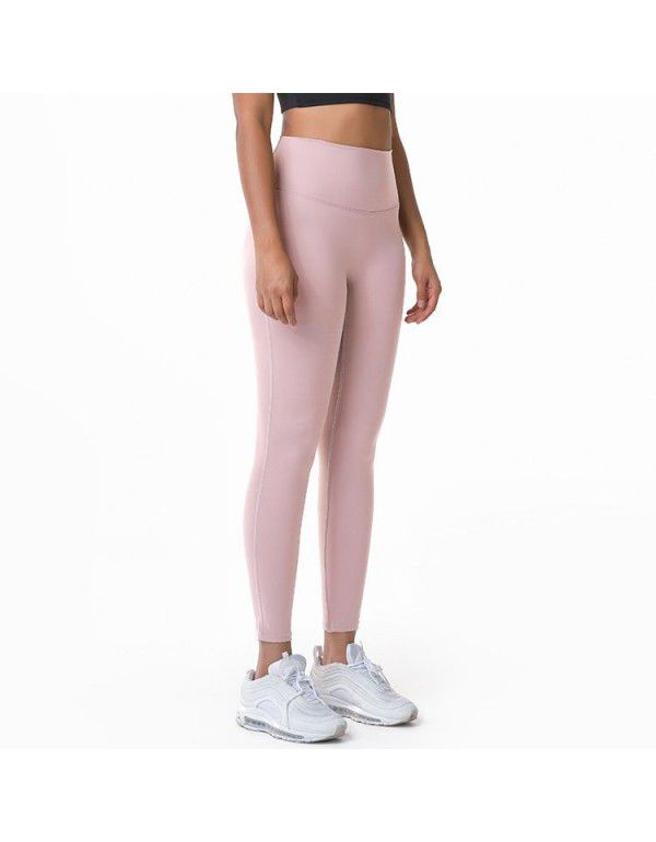 Same Yoga Pants Women's High Waist, Hip Lift, Nude Feel, No Embarrassment Thread Crop Pants 