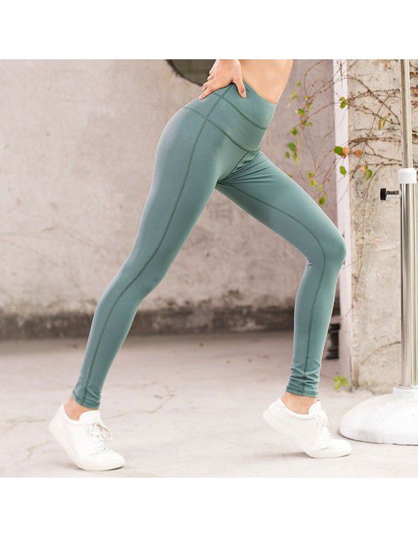 Autumn and Winter High Waist Yoga Pants Women's Running Sports Fitness Pants Tight Elastic Abdomen and Hip Lifting