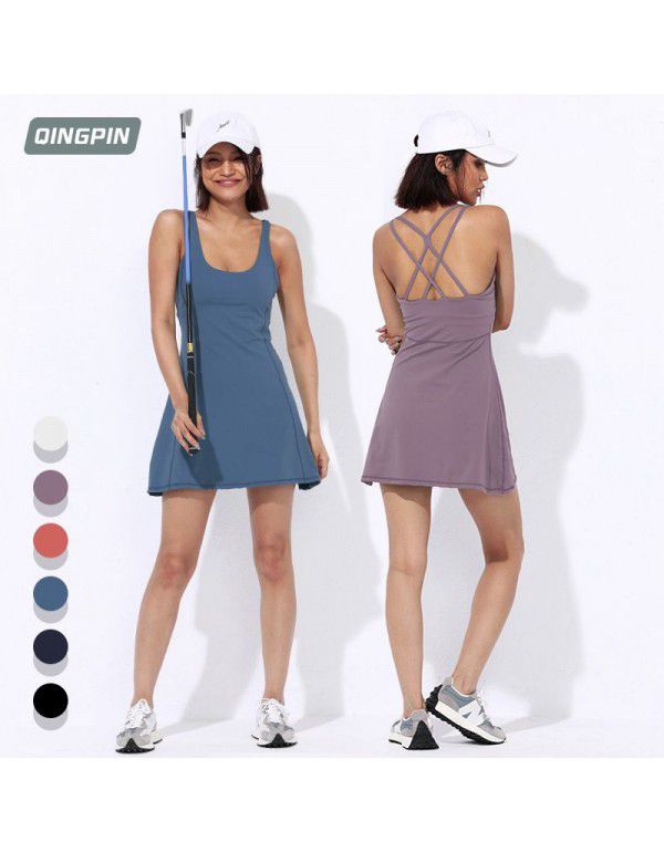 Yoga Suit Tennis Skirt Quick Dried Sports Skirt Pa...