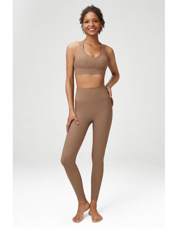 Yoga suit Women's large fitness suit Nude trackless exercise yoga suit