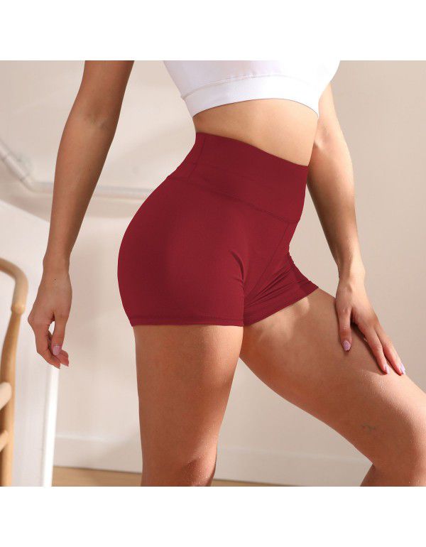 3/4 Shorts High Waist Hip Lift Fitness Running Sports Underlay Yoga Pants Women