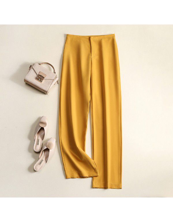 Spring and Summer New Suit Material Wide Leg Pants...