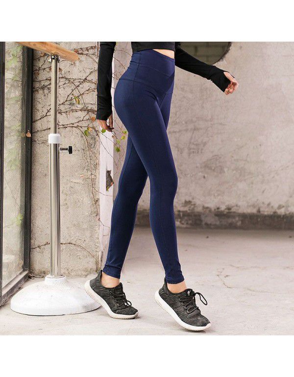 Autumn and Winter High Waist Yoga Pants Women's Running Sports Fitness Pants Tight Elastic Abdomen and Hip Lifting