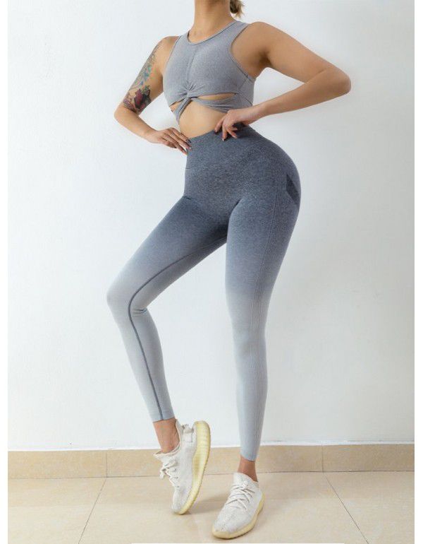 Fitness Pants Women's High Waist Hip Lifting Sports Honey Peach Hip Pants Wearing Tight Elastic Yoga Pants Outside