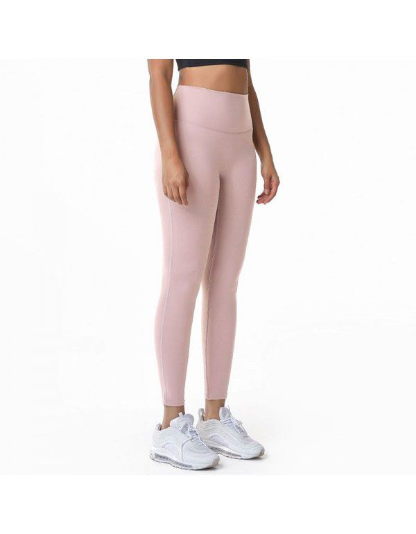 Same Yoga Pants Women's High Waist, Hip Lift, Nude Feel, No Embarrassment Thread Crop Pants 