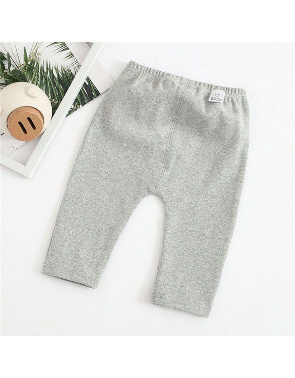 Korean version of girls' bottoming pants, middle and young children's baby pants, Korean version of girls' pants, wholesale, middle waist baby pants