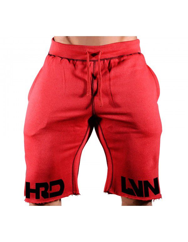 Muscle Fitness Summer Men's Sports Running Casual Shorts Drawcord Printed Cotton Stretch Capris