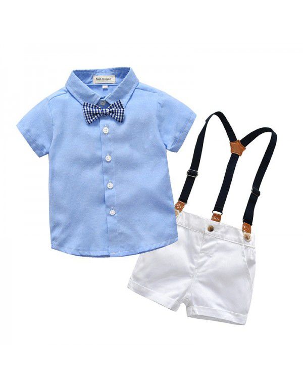 Children's Set Boys' Short Sleeve T-shirt Gentleme...