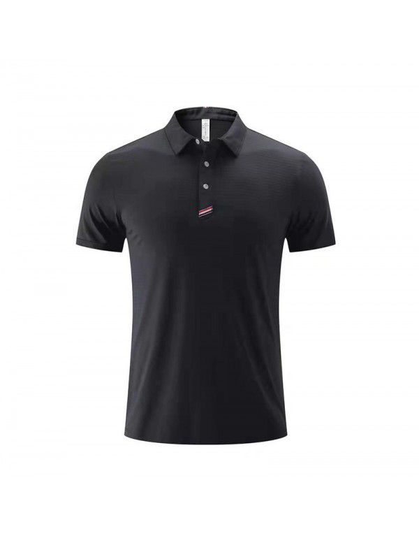 New men's and women's work clothes, polo shirt, short sleeve sportswear, ice silk casual top 