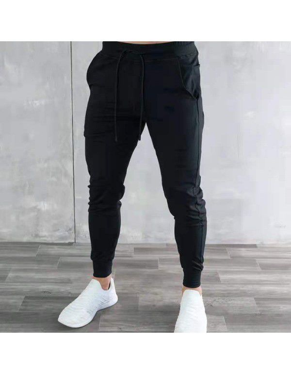 Muscle Fitness Autumn Winter New Sports Pants Men's Casual Pants Korean Slim Fit Fitness Pants Men's Leggings