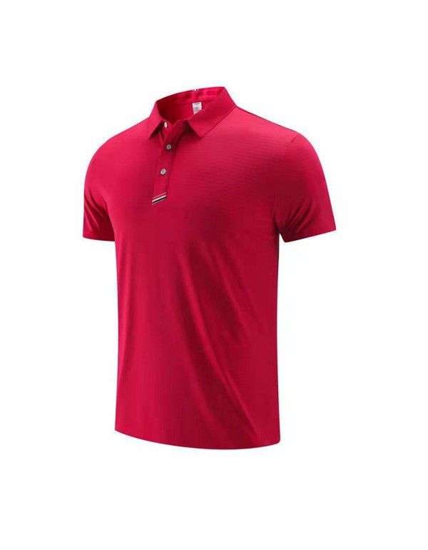 New men's and women's work clothes, polo shirt, short sleeve sportswear, ice silk casual top 