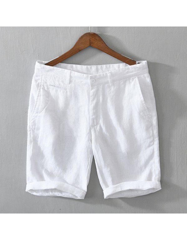 Summer New Men's Linen Shorts ...